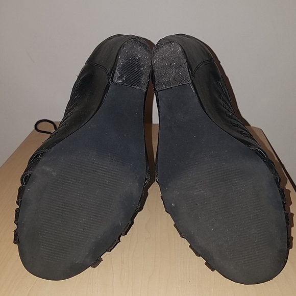 MIA black wedge sandals sz8 - Picture 3 of 4